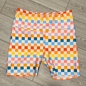 Gold Sheep “Checked Out For Summer” 7” Biker Shorts -Large